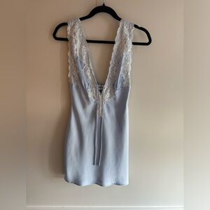 Princess Polly Size 4 Nourish Mini Dress Blue